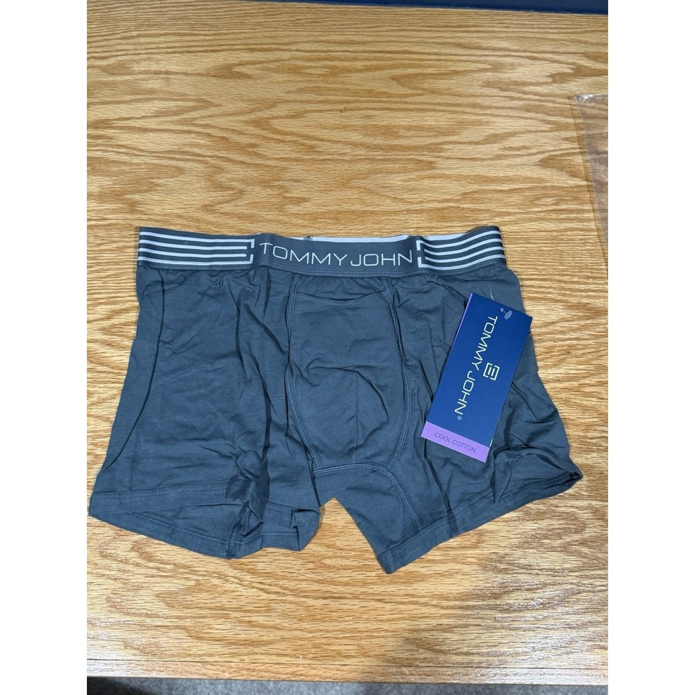 Tommy John Cool Cotton Men’s Trunk Underwear, Solid Gray, Size M